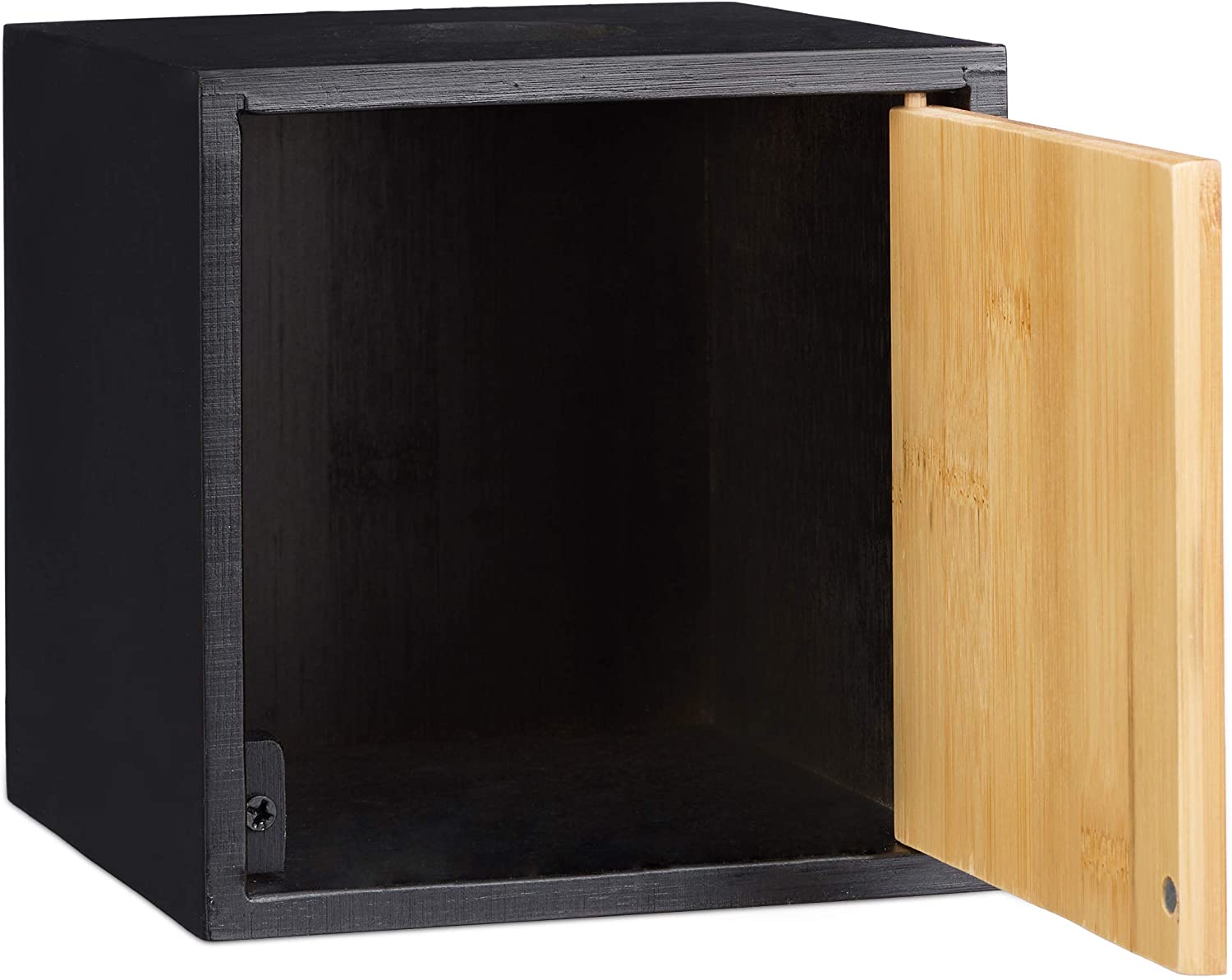 Relaxdays Ξύλινο Κουτί Αποθήκευσης για Χαρτομάντηλα από Μπαμπού - Black - 4052025221782