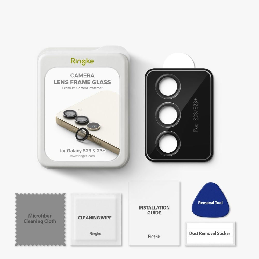 Ringke Samsung Galaxy S23 / S23 Plus Lens Frame Glass Αντιχαρακτικό Γυαλί για την Κάμερα - Black