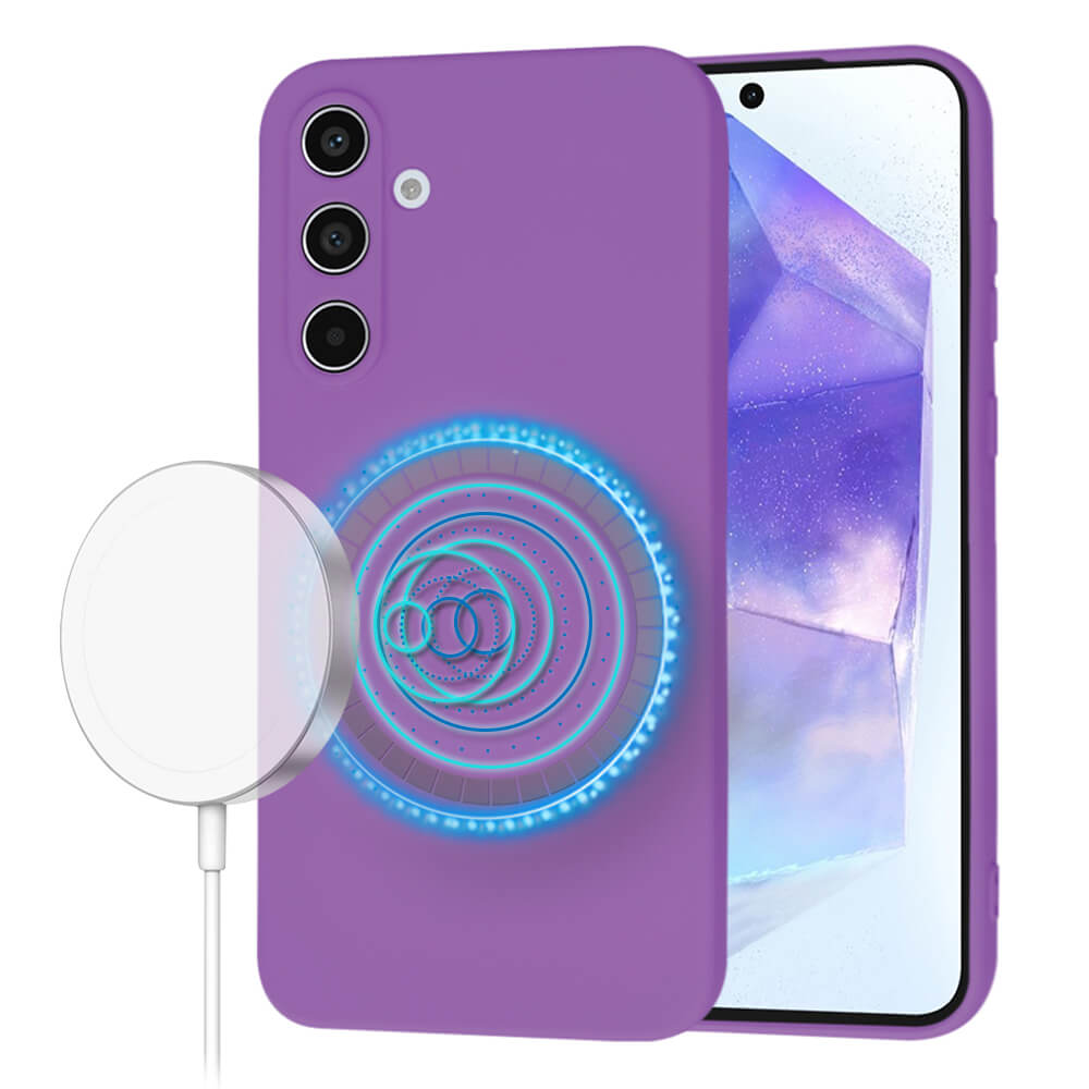Techsuit Samsung Galaxy A55 5G SoftFlex MagSafe Θήκη Σιλικόνης - Purple