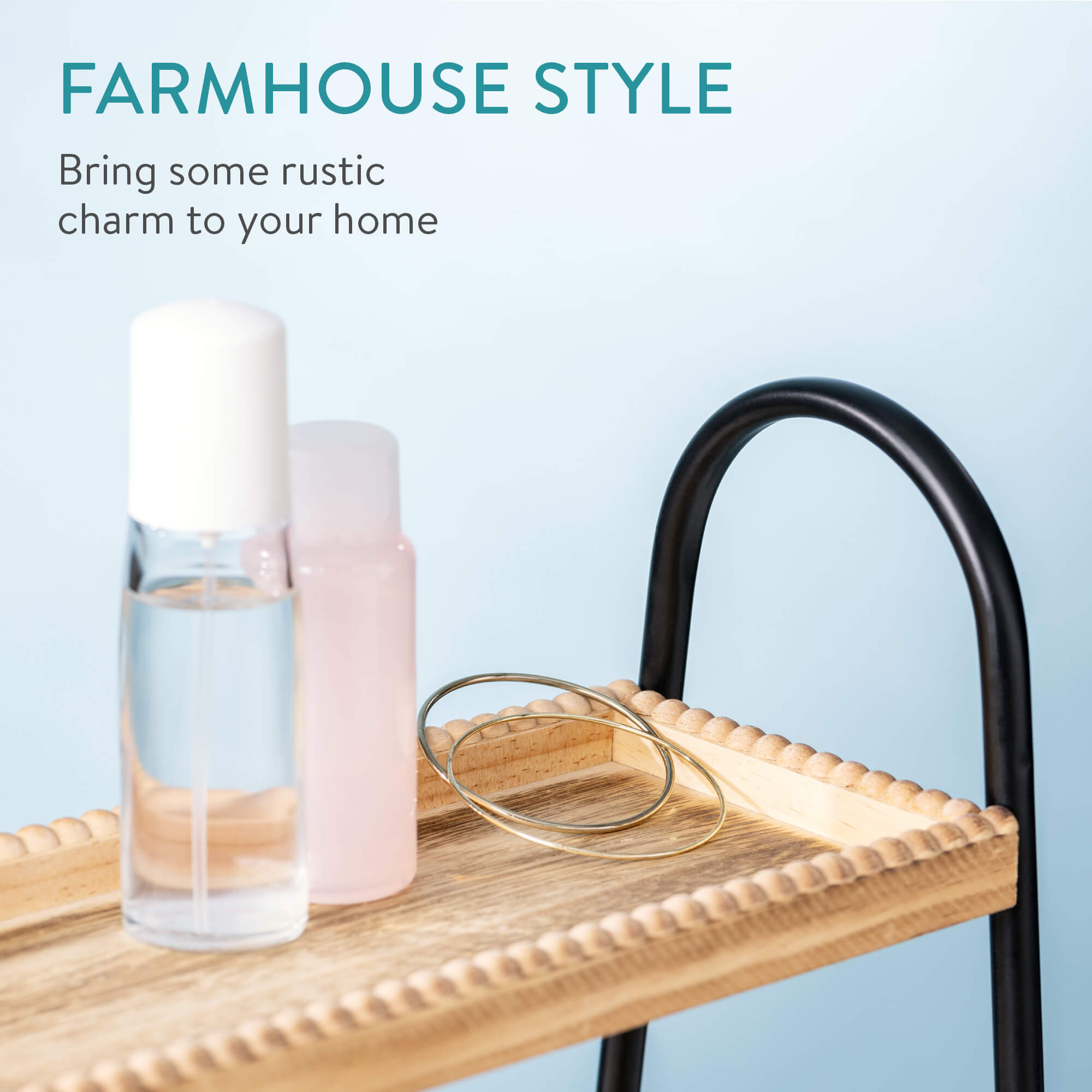 Navaris Ξύλινο Ράφι Μπαχαρικών Δύο Επιπέδων - ‎Brown - 57295.05.2