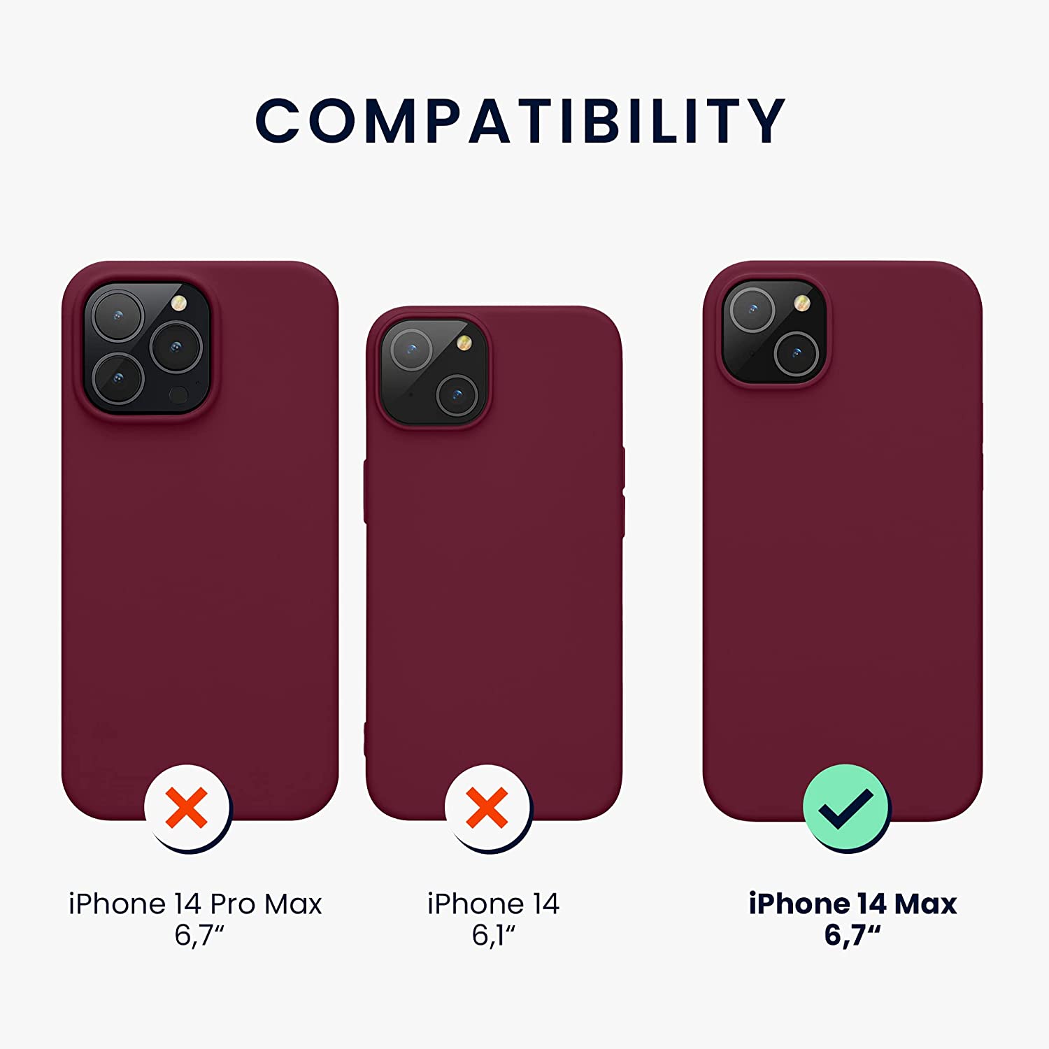 KW iPhone 14 Plus Θήκη Σιλικόνης TPU - Rhubarb Red - 59072.209