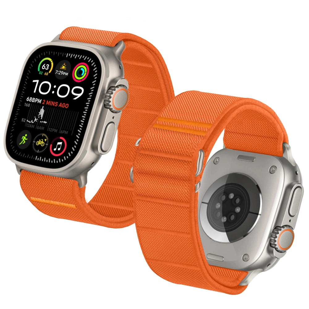 Tech-Protect Λουράκι Apple Watch 8/9/10/11 - SE (1/2/3) - Ultra (1/2/3) – 44/45/46/49mm Nylon Slip - Orange