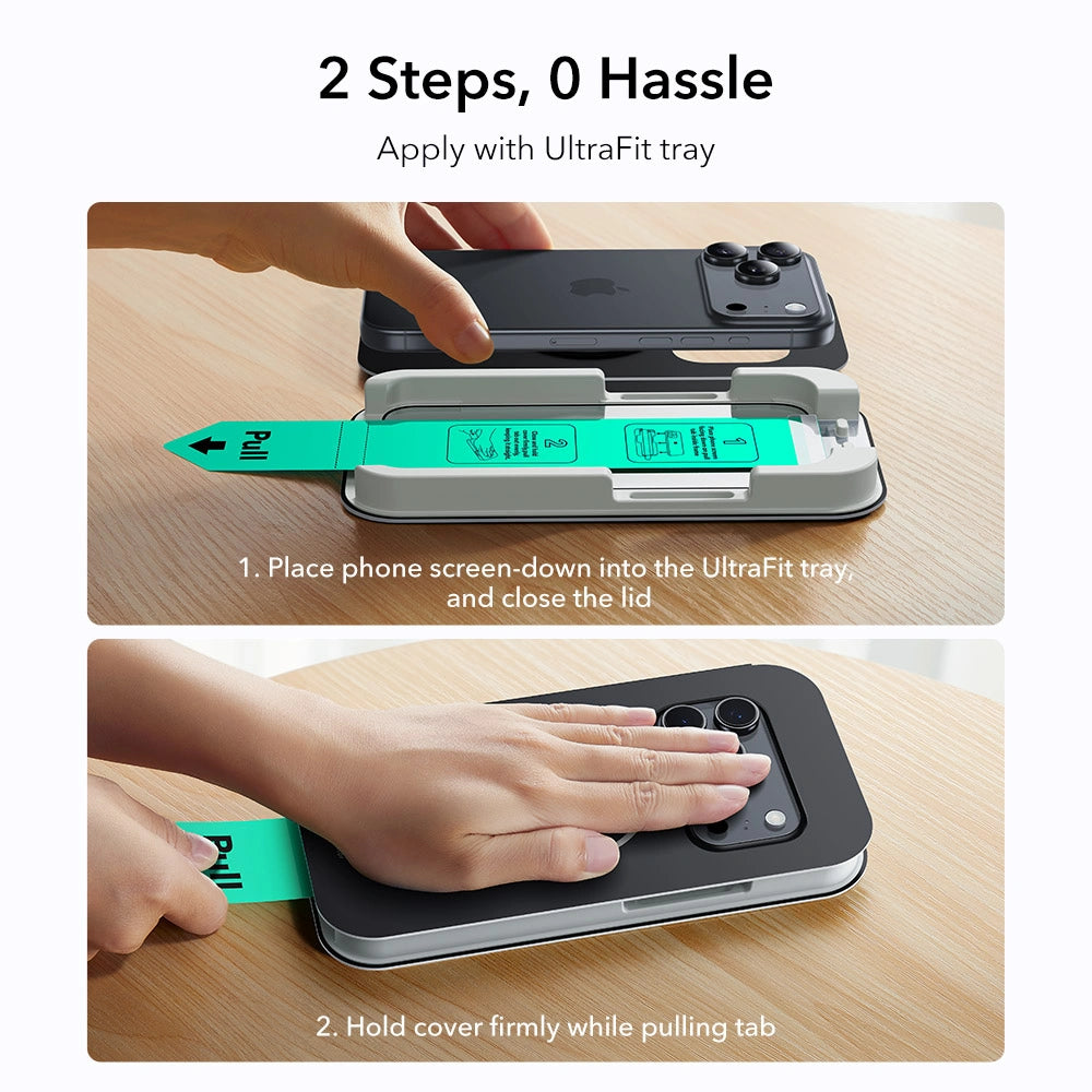 ESR iPhone 17 Pro Max - UltraFit Classic - Full Screen Αντιχαρακτικό Γυαλί Οθόνης - 2 Τεμάχια - Black