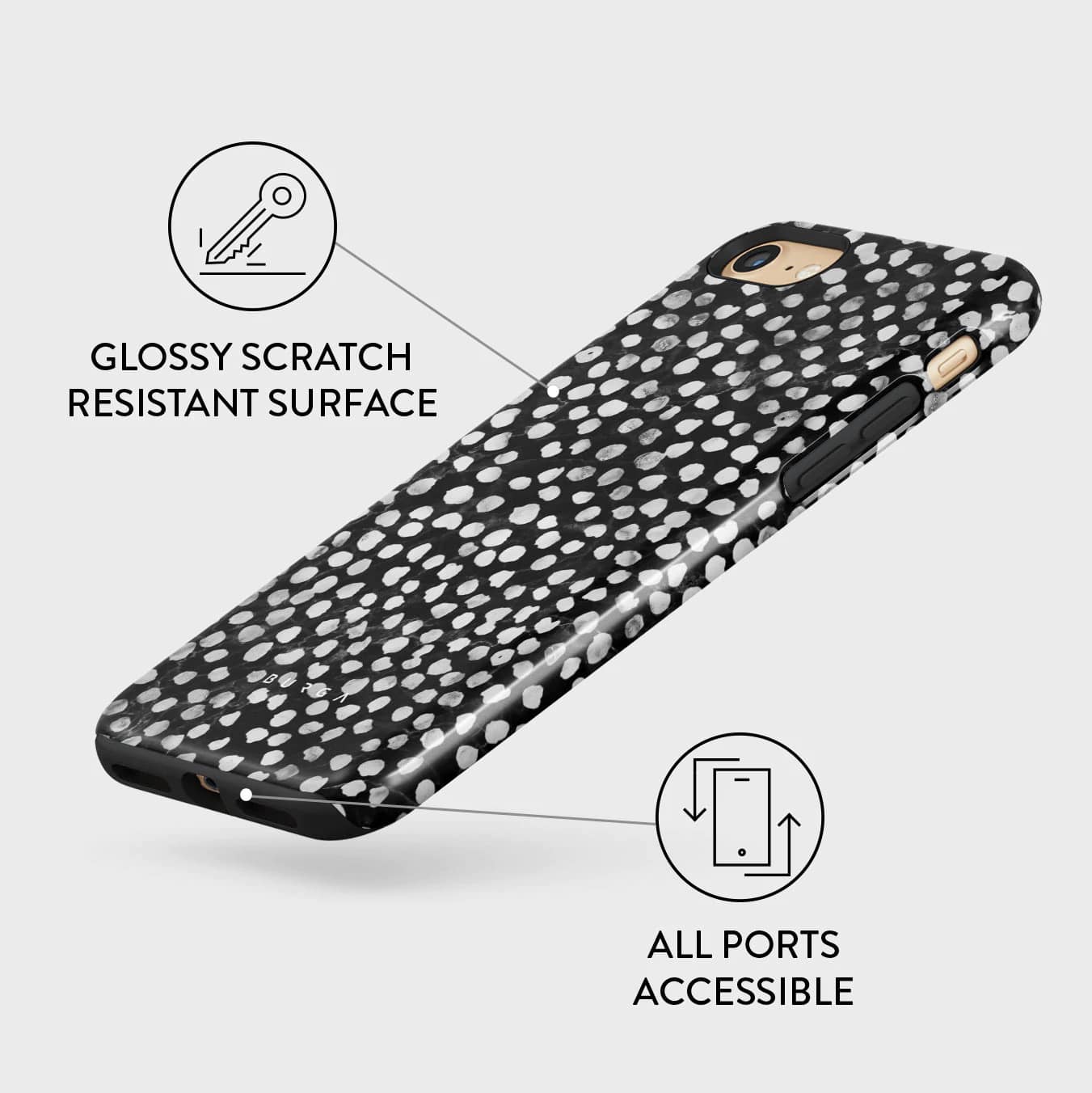 Burga iPhone SE 2022 / SE 2020 / 7 / 8 Fashion Tough Σκληρή Θήκη - Night Sky