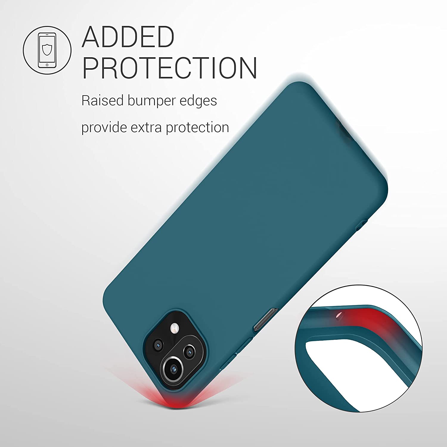 KW Xiaomi Mi 11 Lite / Mi 11 Lite 5G Θήκη Σιλικόνης TPU - Petrol Matte - 54726.57