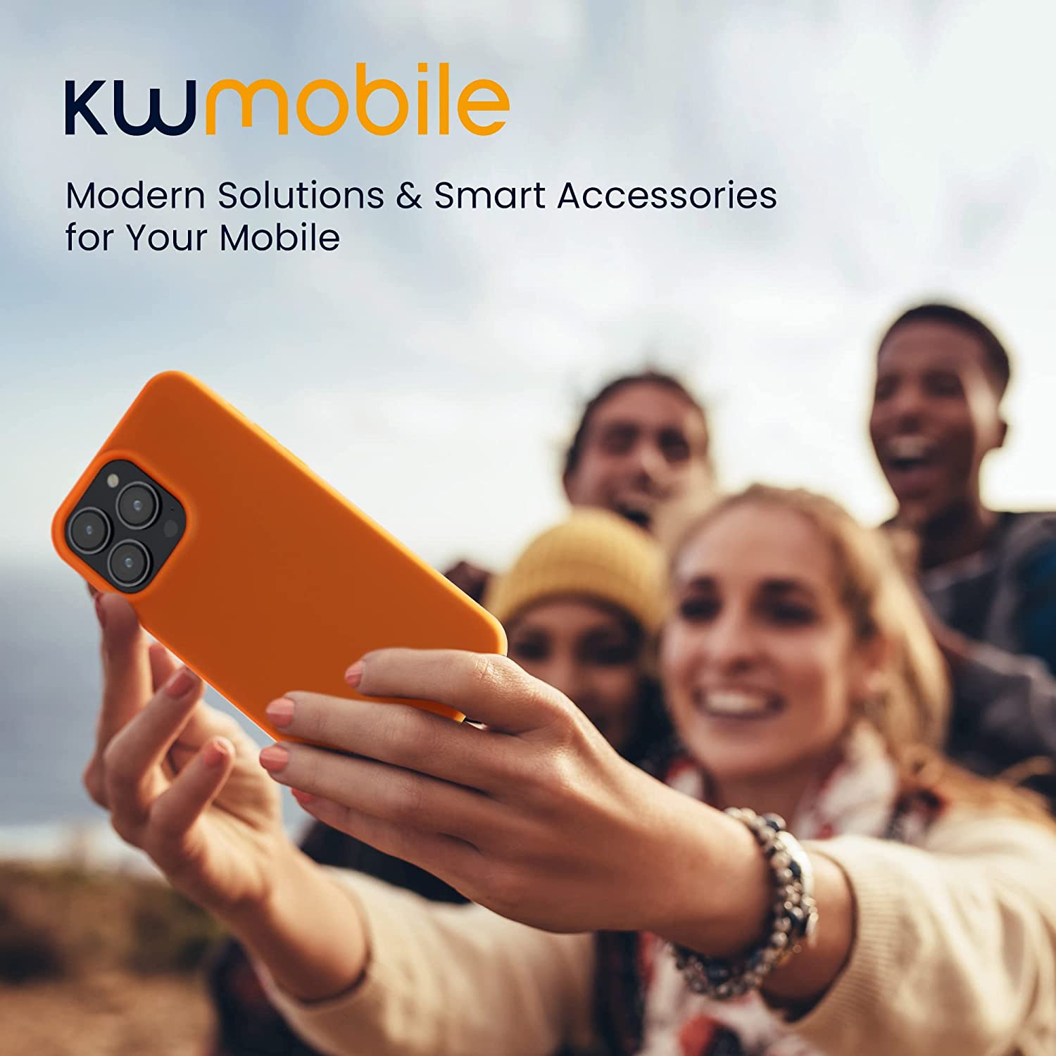 KW iPhone 14 Pro Max Λεπτή Θήκη Σιλικόνης TPU - Neon Orange - 59078.69