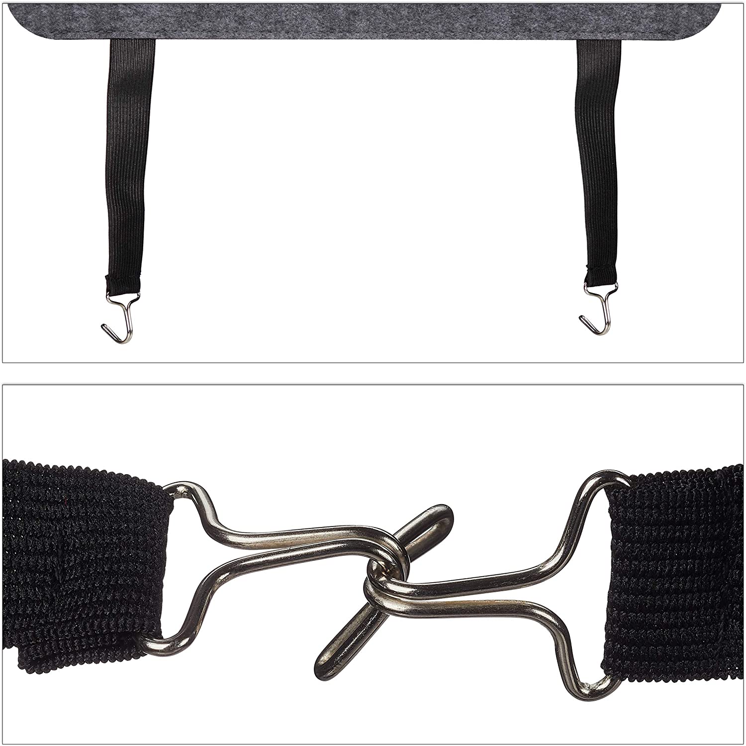 Relaxdays Θήκη Πλάτης Καθίσματος Αυτοκινήτου - XL - Grey - 4052025895358