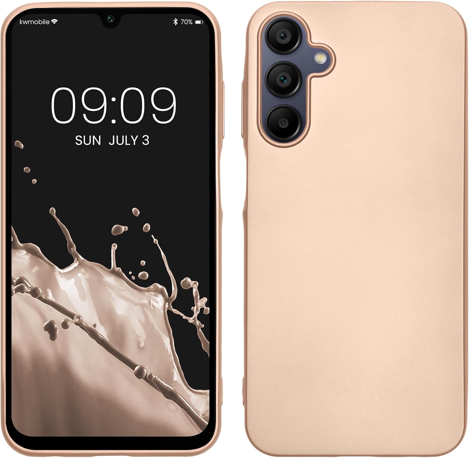 KW Samsung Galaxy A15 4G / A15 5G Θήκη Σιλικόνης TPU - Metallic Gold - KWM000021MJ005C