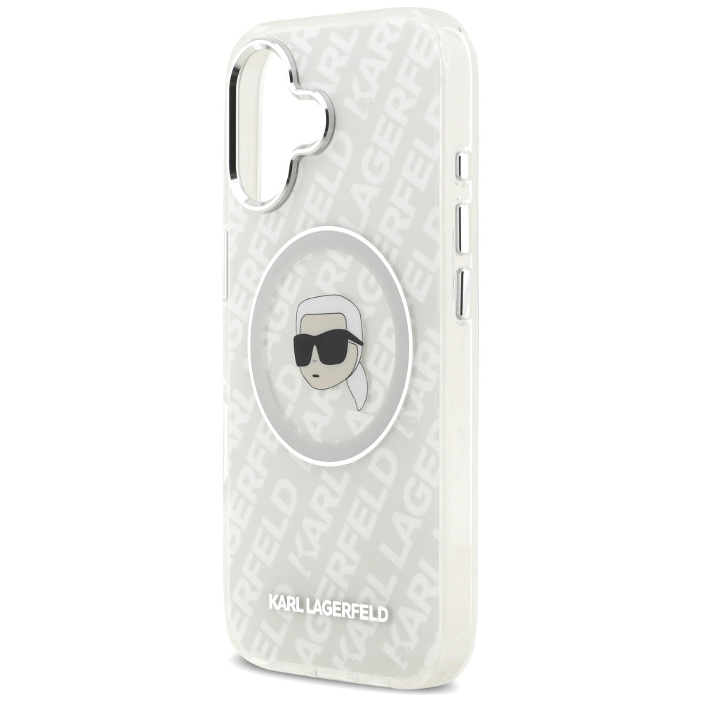 Karl Lagerfeld iPhone 17 - IML Karl Head Logo MagSafe - Σκληρή Θήκη με Πλαίσιο Σιλικόνης - Grey - KLHMP17SHMKBKHOG