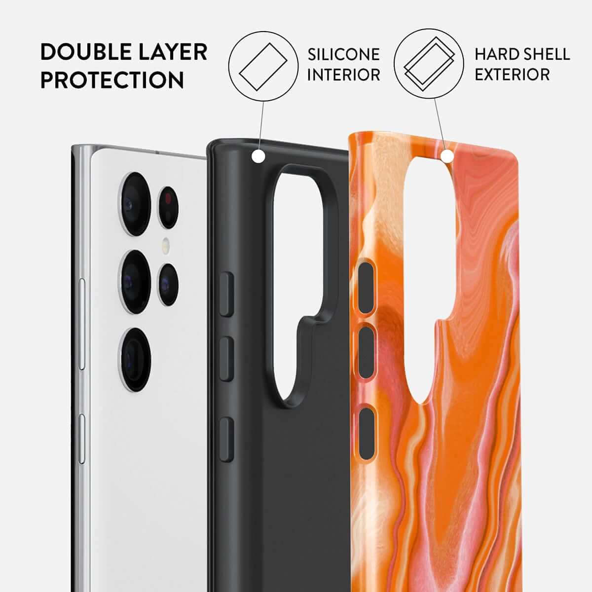 Burga Samsung Galaxy S22 Ultra Fashion Tough Σκληρή Θήκη - Retro Glow