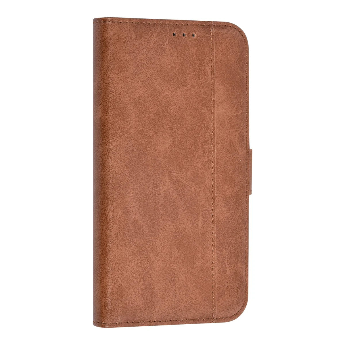 Tuniq iPhone 15 Pro - Θήκη Πορτοφόλι από Δερματίνη με Stand - Καφέ