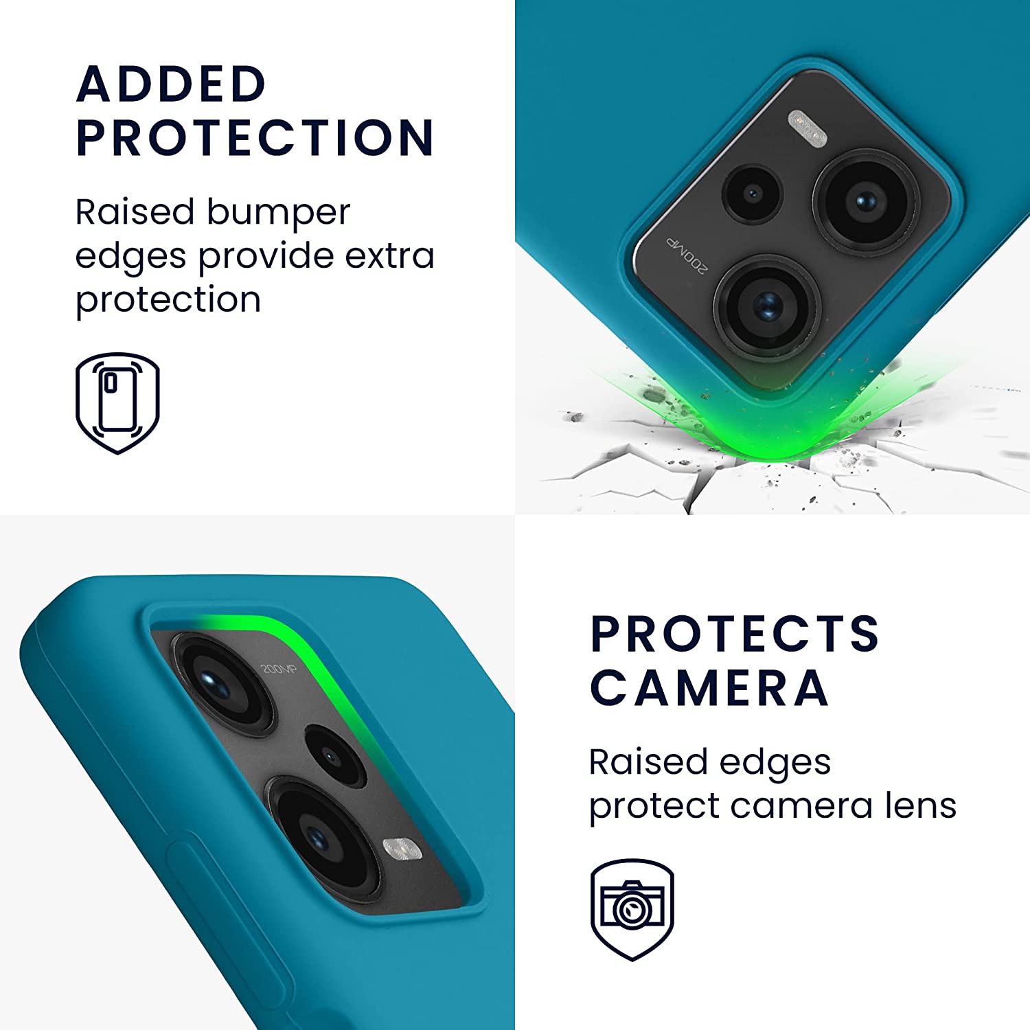 KW Xiaomi Redmi Note 12 Pro+ Θήκη Σιλικόνης Rubberized TPU - Caribbean Blue - 60691.224