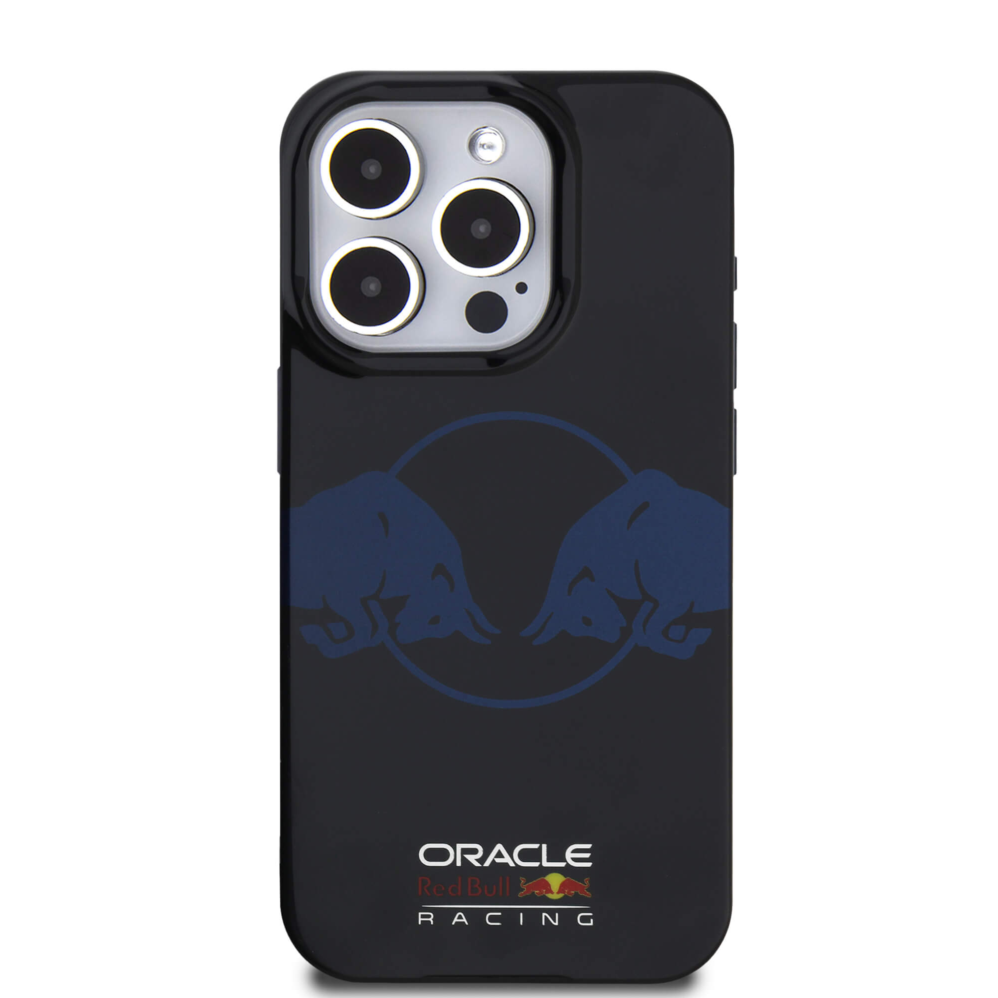 Red Bull iPhone 15 Pro - IML Two Bulls - MagSafe Σκληρή Θήκη με Πλαίσιο Σιλικόνης - Navy - RBHMP15L24HIDBV
