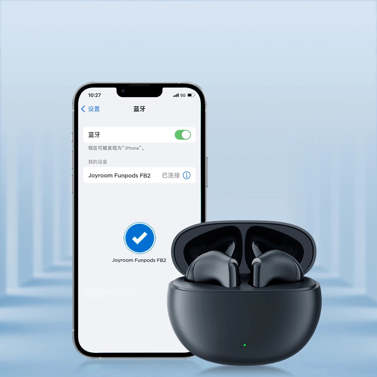 Joyroom Funpods Bluetooth 5.3 - Ασύρματα ακουστικά για Κλήσεις / Μουσική - Black - JR-FB2