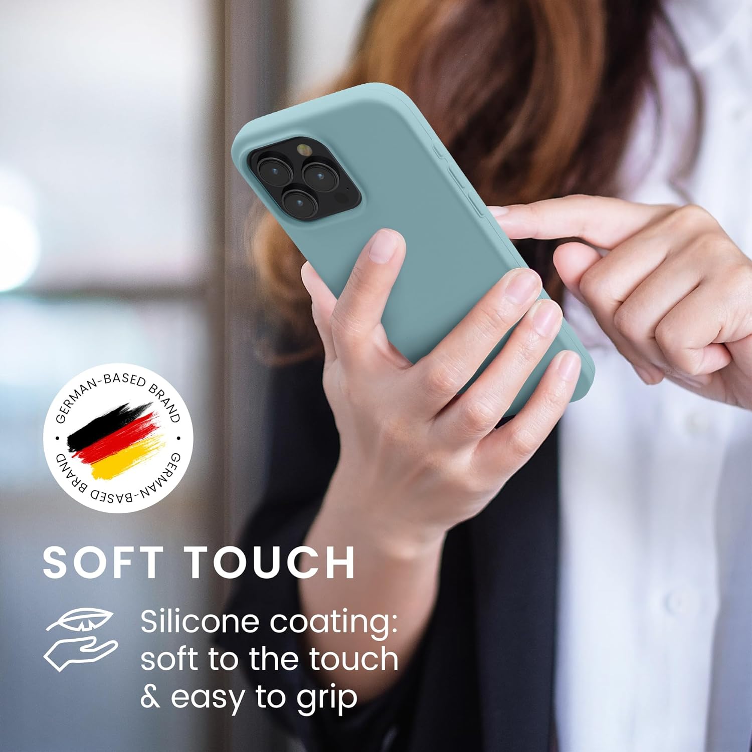 KW iPhone 15 Pro Max Θήκη Σιλικόνης Rubberized TPU - Antique Stone