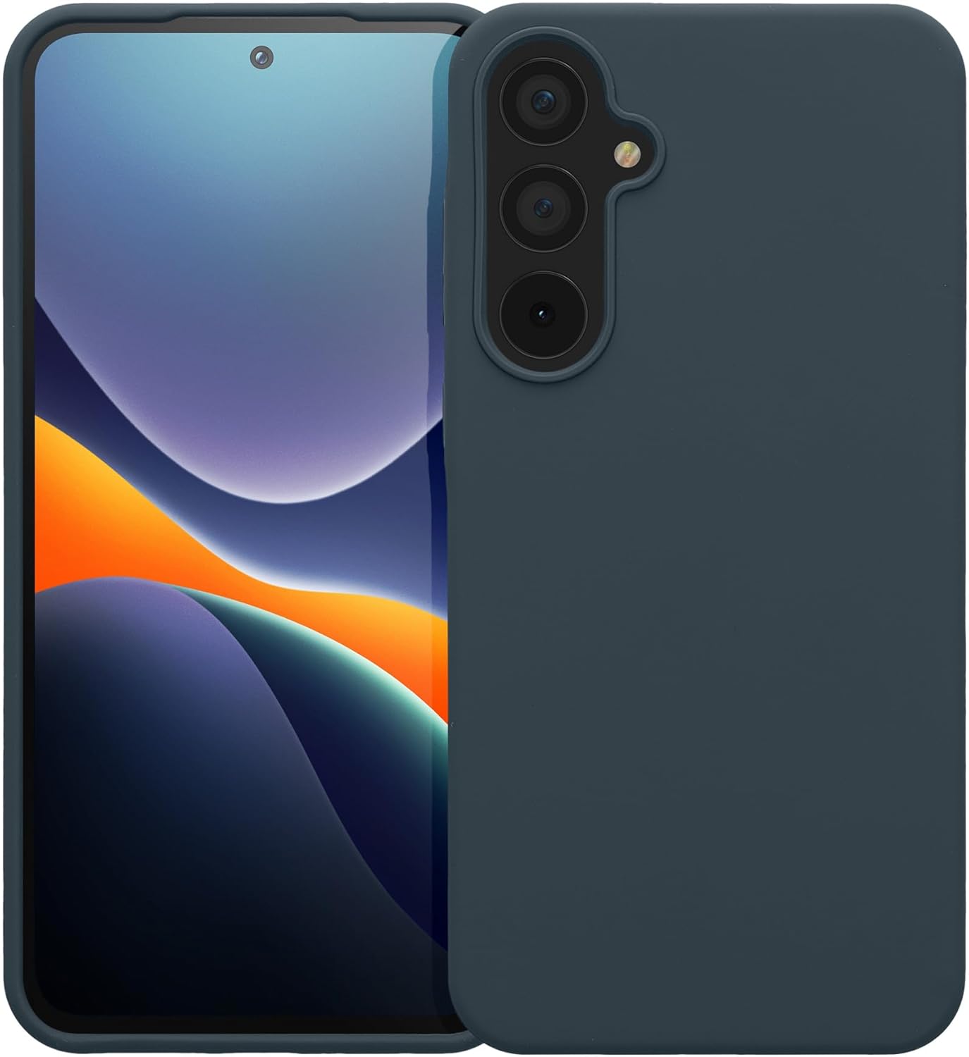 KW Samsung Galaxy A55 5G Θήκη Σιλικόνης Rubberized TPU - Dark Slate