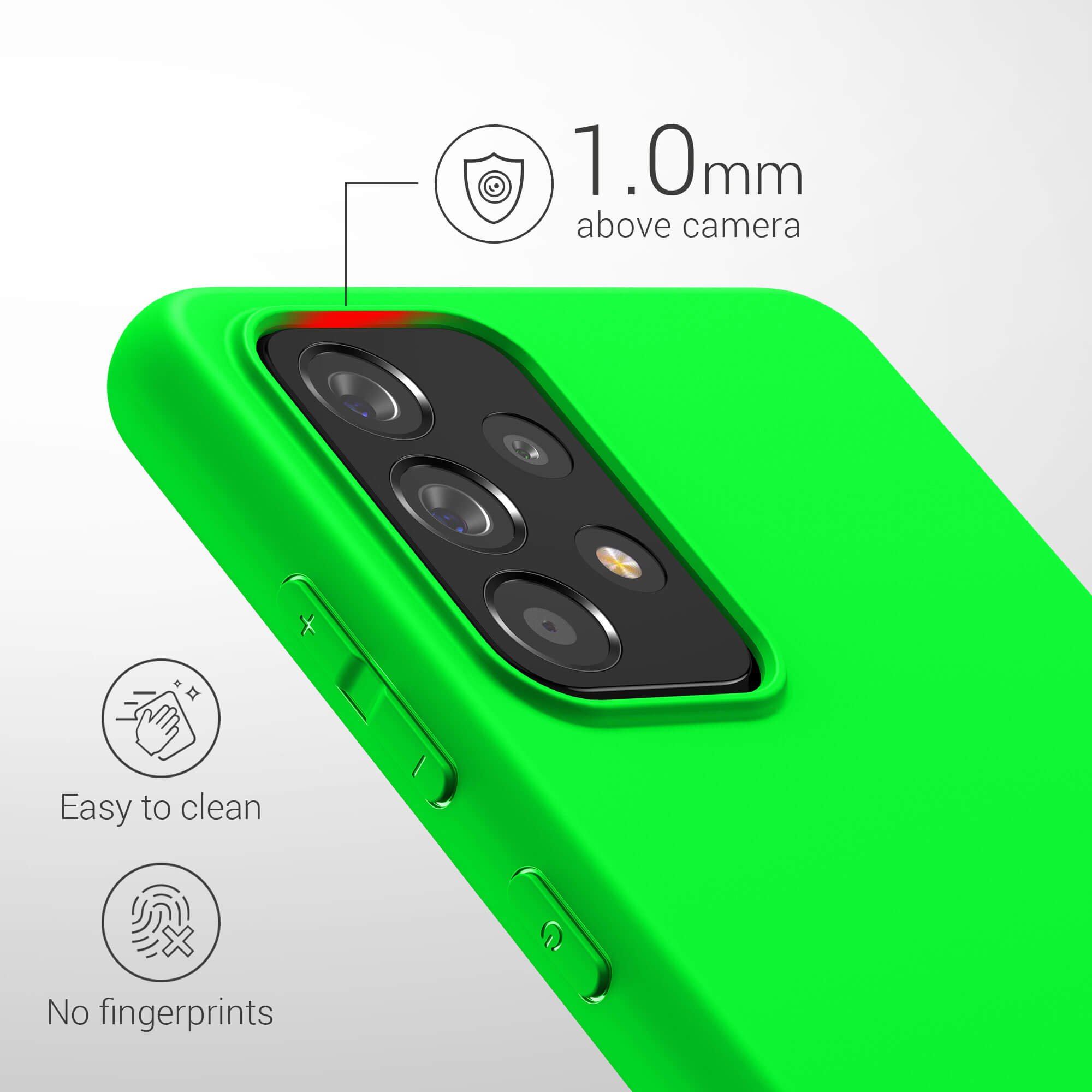 KW Samsung Galaxy A52 / A52 5G / A52s 5G Θήκη Σιλικόνης TPU - Neon Green - 54346.44