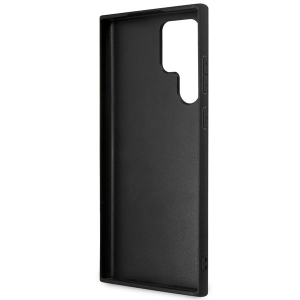 Guess Samsung Galaxy S24 Ultra - 4G Big Metal Logo Θήκη με Επένδυση Συνθετικού Δέρματος - Black - GUHCS24L4GMGGR