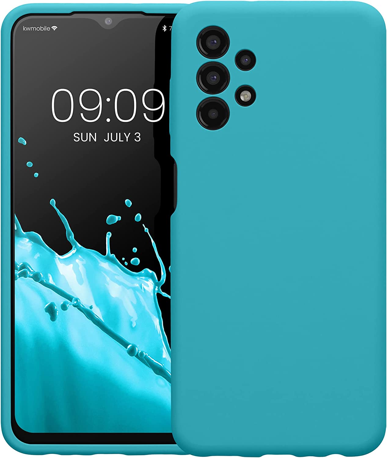 KW Samsung Galaxy A13 4G Θήκη Σιλικόνης Rubberized TPU - Cool Glacier - 57832.205