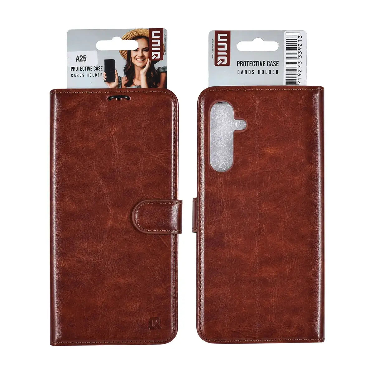 Tuniq Samsung Galaxy A25 5G - Θήκη Πορτοφόλι Stand από Δερματίνη - Καφέ