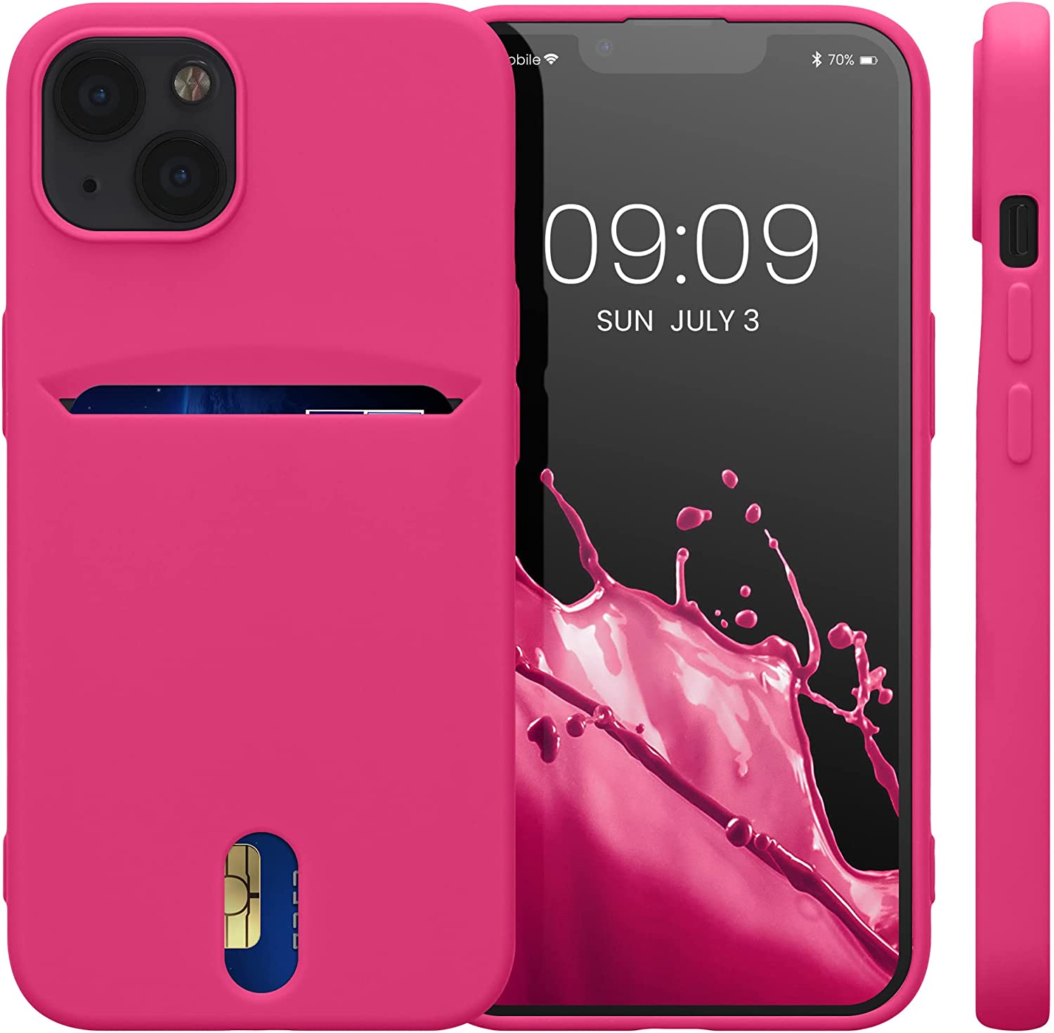 KW iPhone 13 Θήκη Σιλικόνης TPU - Neon Pink - 57748.77