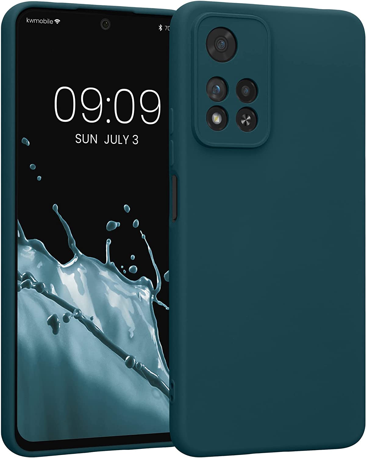 KW Xiaomi Redmi Note 11 Pro+ 5G Θήκη Σιλικόνης Rubberized TPU - Petrol Matte - 58097.57