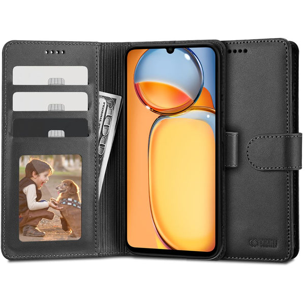 Tech - Protect Xiaomi Redmi 13C / Poco C65 Θήκη Πορτοφόλι Stand από Δερματίνη - Black