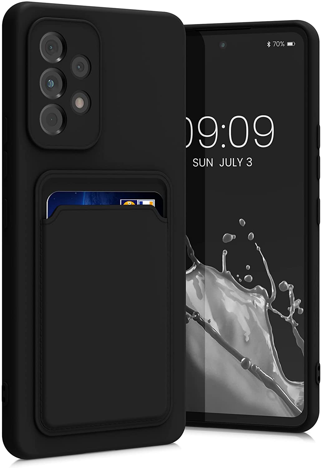 KW Samsung Galaxy A53 5G Θήκη Σιλικόνης TPU με Υποδοχή για Κάρτα - Black - 58146.01
