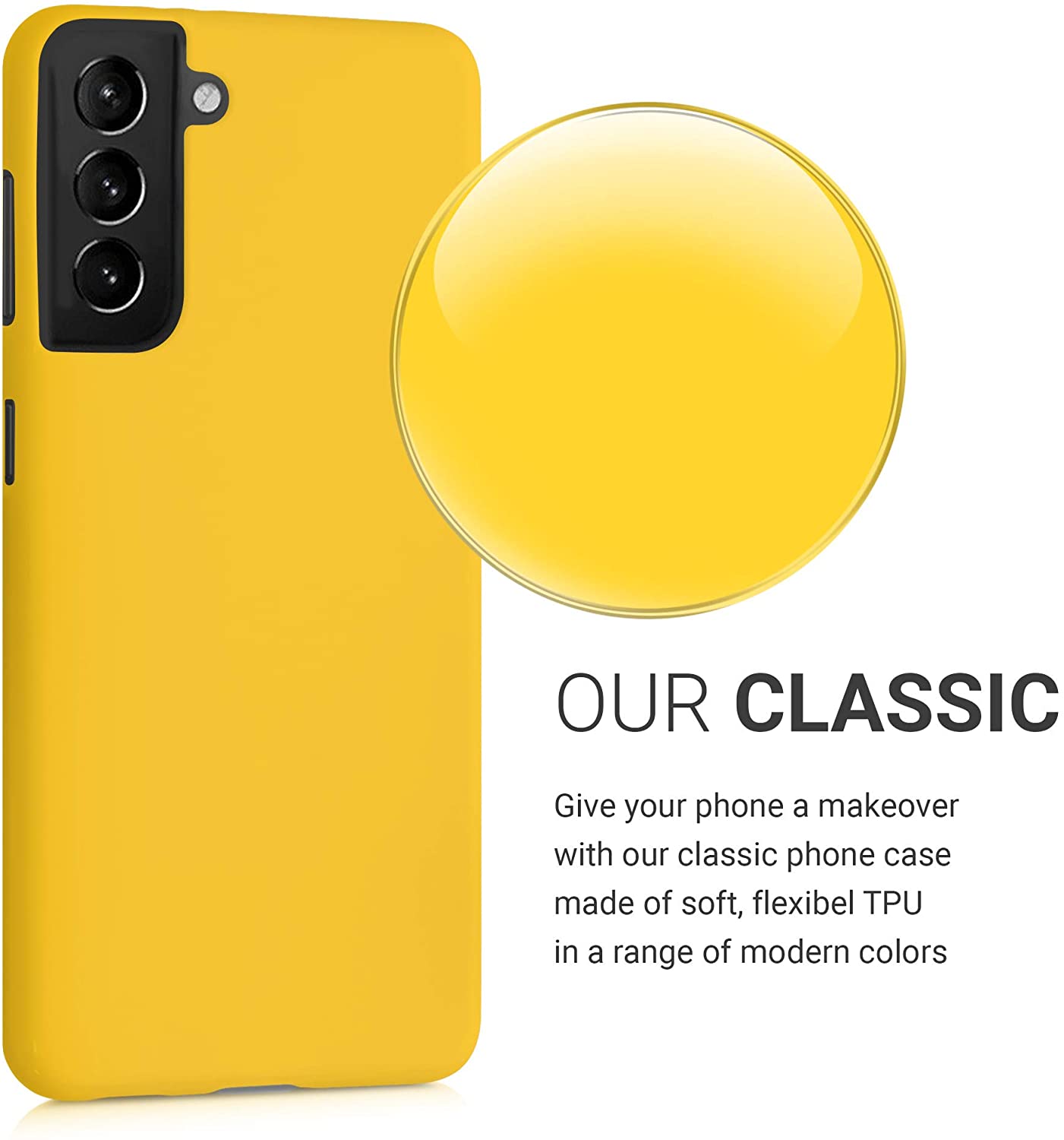 KW Samsung Galaxy S21 Θήκη Σιλικόνης TPU - Honey Yellow - 54055.143