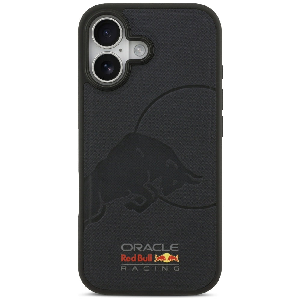 Red Bull iPhone 17 - Meshed Debossed Bull MagSafe - Σκληρή Θήκη με Επένδυση Συνθετικού Δέρματος και Πλαίσιο Σιλικόνης - Navy - RBHMP17S24PUBUFV