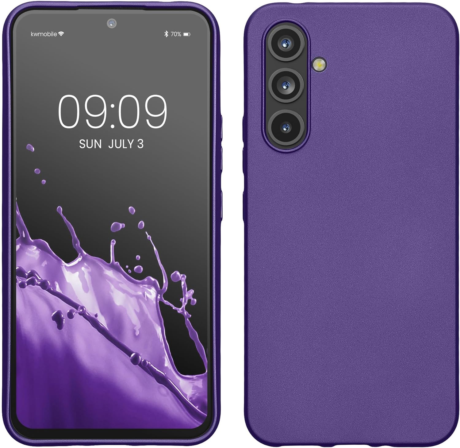KW Samsung Galaxy A54 5G Θήκη Σιλικόνης TPU - Metallic Blue Purple