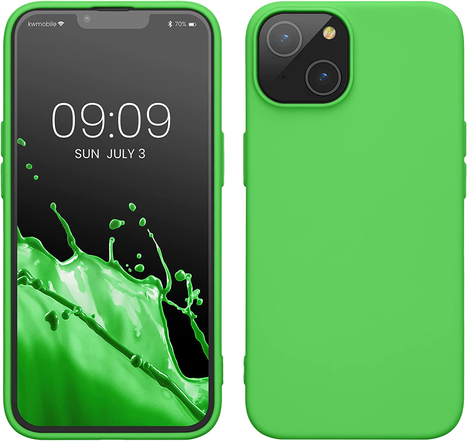 KW iPhone 14 Θήκη Σιλικόνης Rubberized TPU - Lime Green - 59079.159