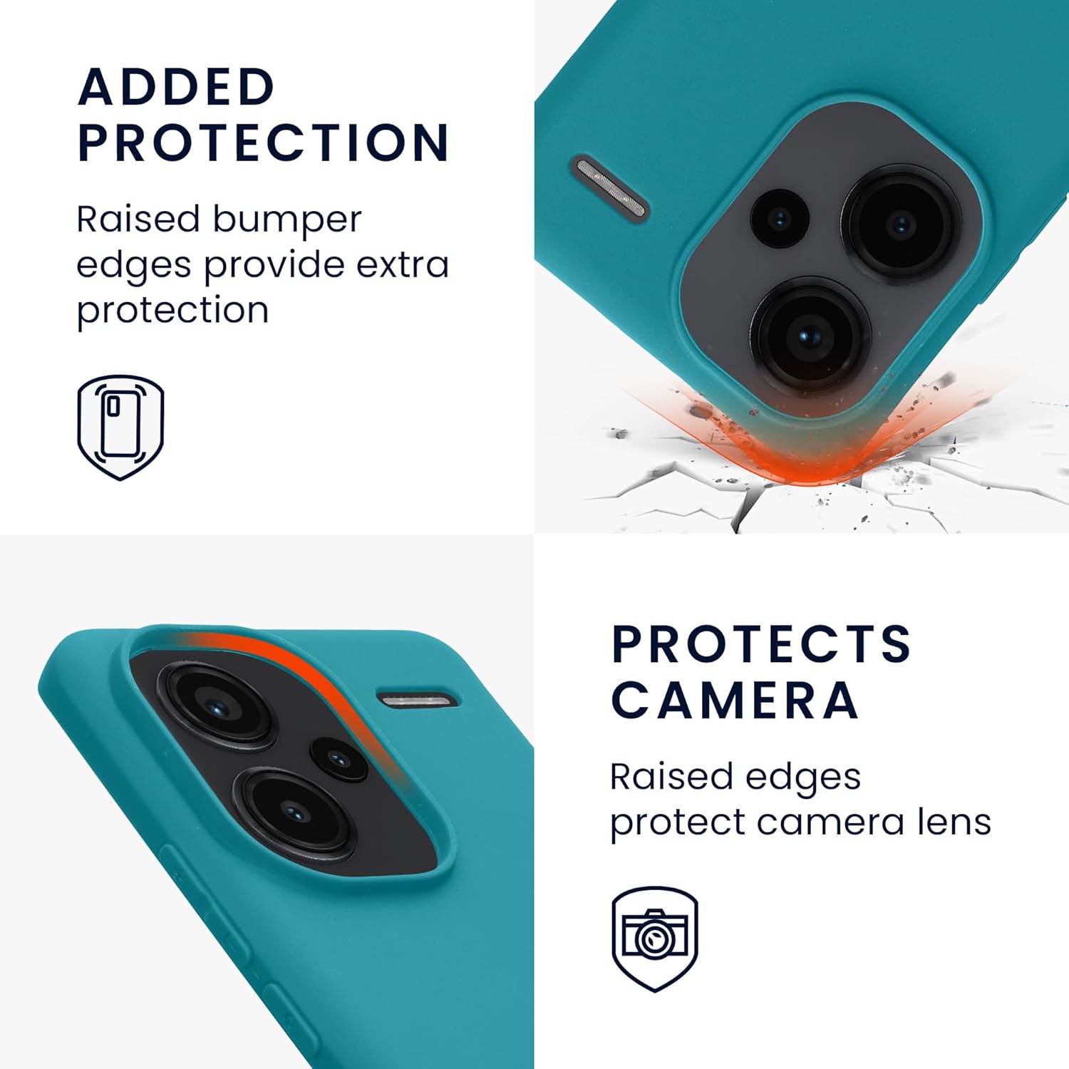 KW Xiaomi Redmi Note 13 Pro+ 5G Λεπτή Θήκη Σιλικόνης TPU - Matte Petrol