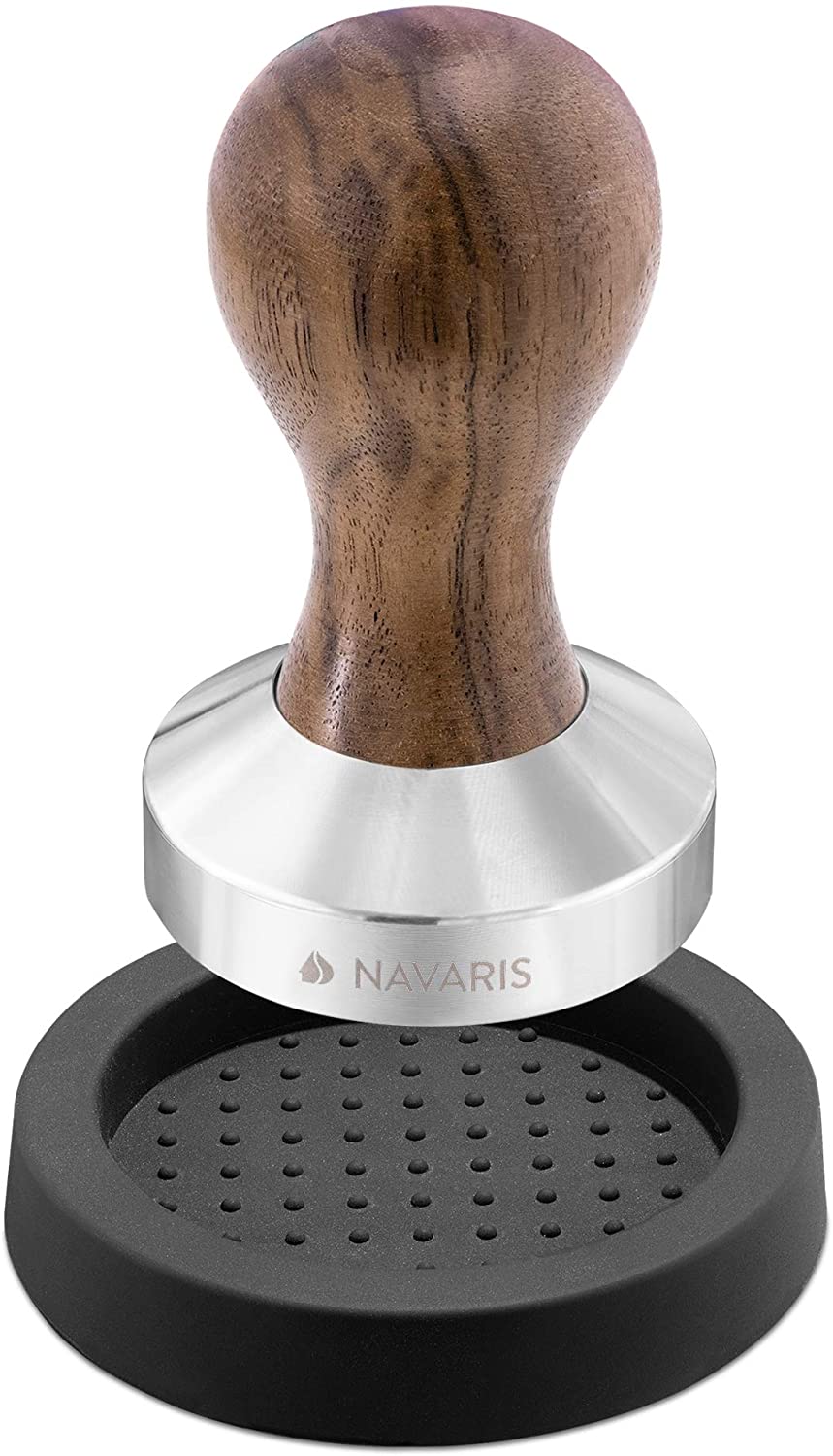 Navaris Espresso Tamper Πατητήρι για Καφέ Εσπρέσο από Ανοξείδωτο Χάλυβα με Ξύλινη Λαβή 58 mm - 51802.01.30