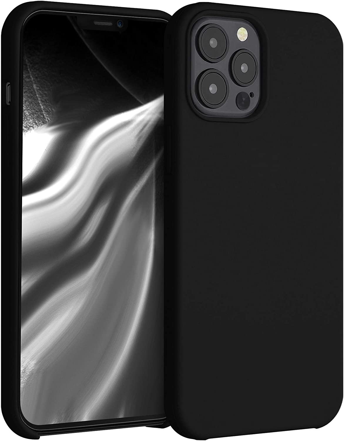 KW iPhone 12 Pro Max Θήκη Σιλικόνης Rubber TPU - Black - 52644.01