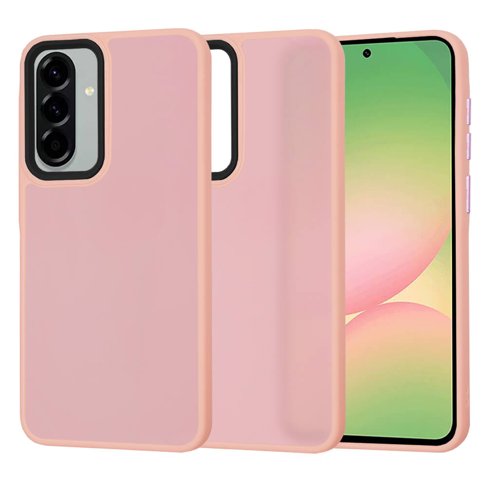 Techsuit Samsung Galaxy A56 5G - HaloFrost Series - Σκληρή Θήκη με Πλαίσιο Σιλικόνης - Dreamy Pink