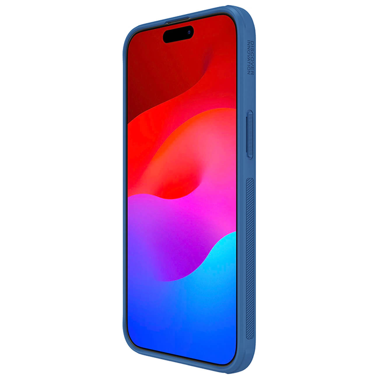 Nillkin iPhone 15 Pro Max Super Frosted Shield Pro Σκληρή Θήκη με Πλαίσιο Σιλικόνης - Blue