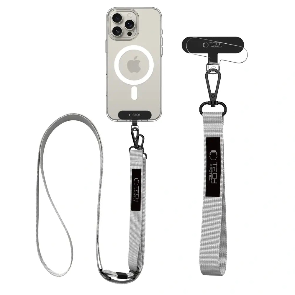 Tech-Protect C6S Rope CrossBody Strap - Universal Λουράκι για Θήκη Κινητού - Crayon Grey
