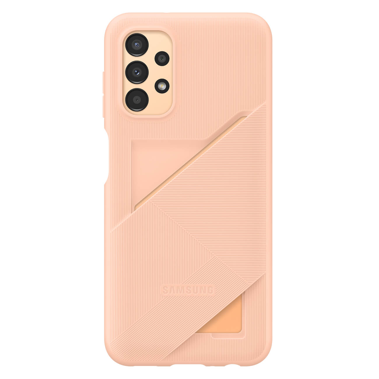 Samsung Card Slot Cover Samsung Galaxy A13 4G Θήκη Σιλικόνης με Υποδοχή για Κάρτα - Peach - EF-OA135TPEGWW