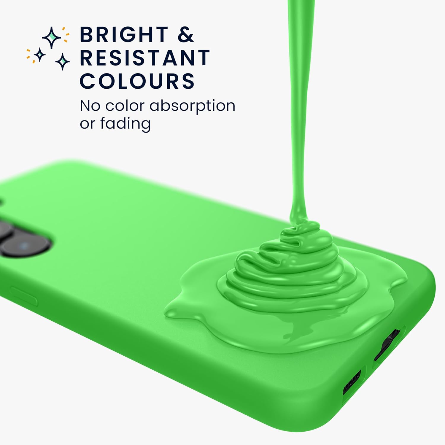 KW Samsung Galaxy A55 5G Θήκη Σιλικόνης Rubberized TPU - Lime Green