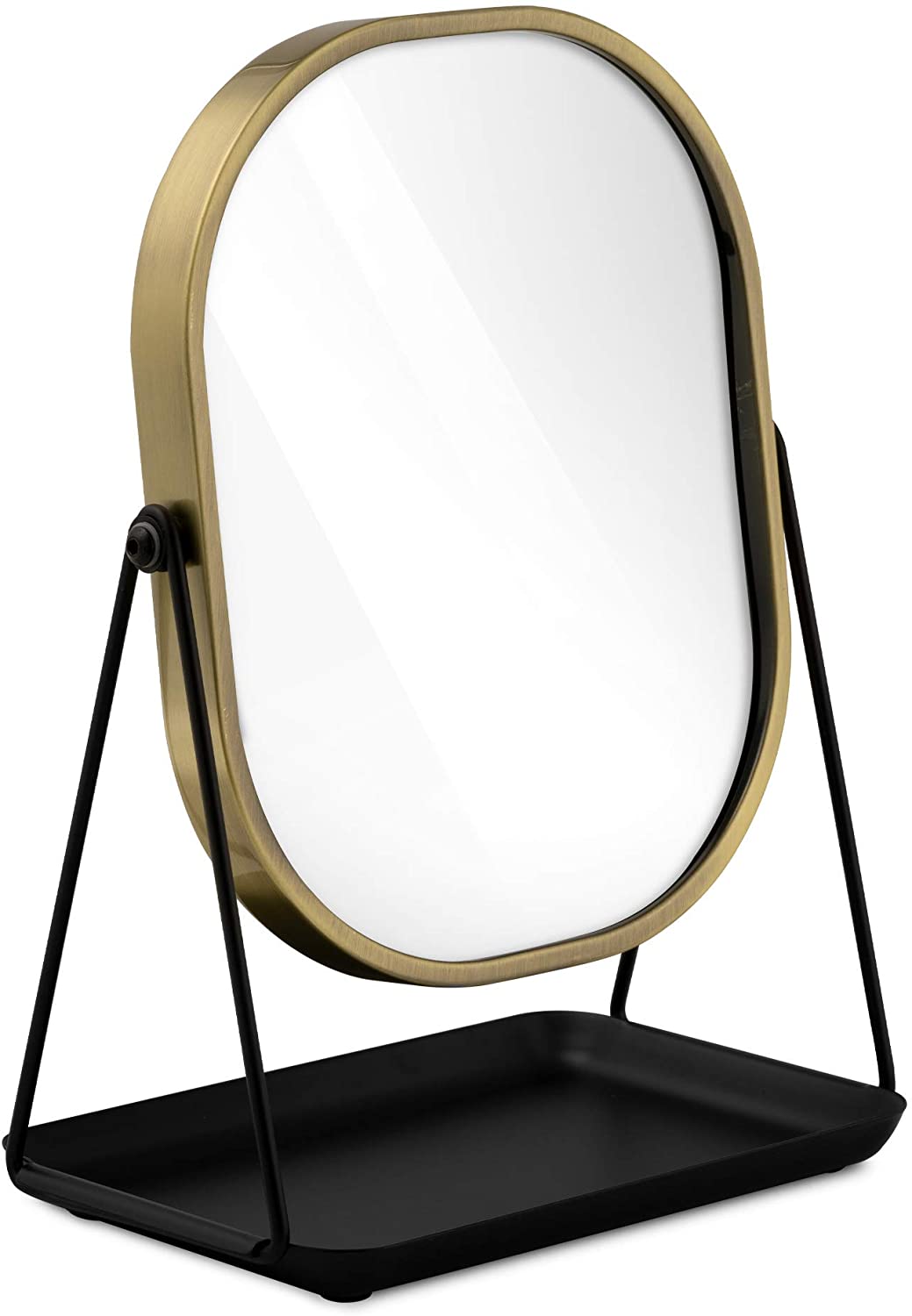 Navaris Καθρέπτης Μακιγιάζ με Βάση Αποθήκευσης Κοσμημάτων - Gold - 53332.21