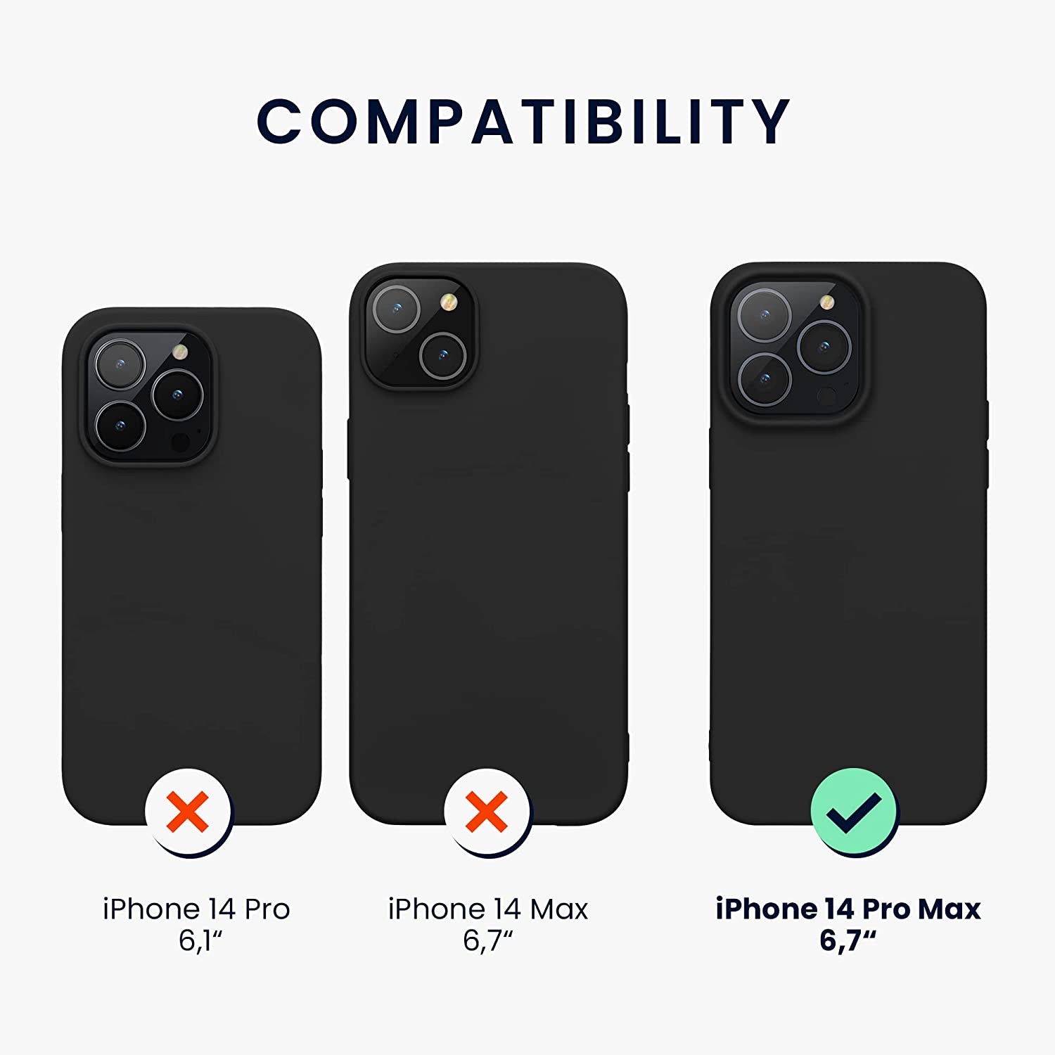 KW iPhone 14 Pro Max Λεπτή Θήκη Σιλικόνης TPU - Black Matte - 59078.47