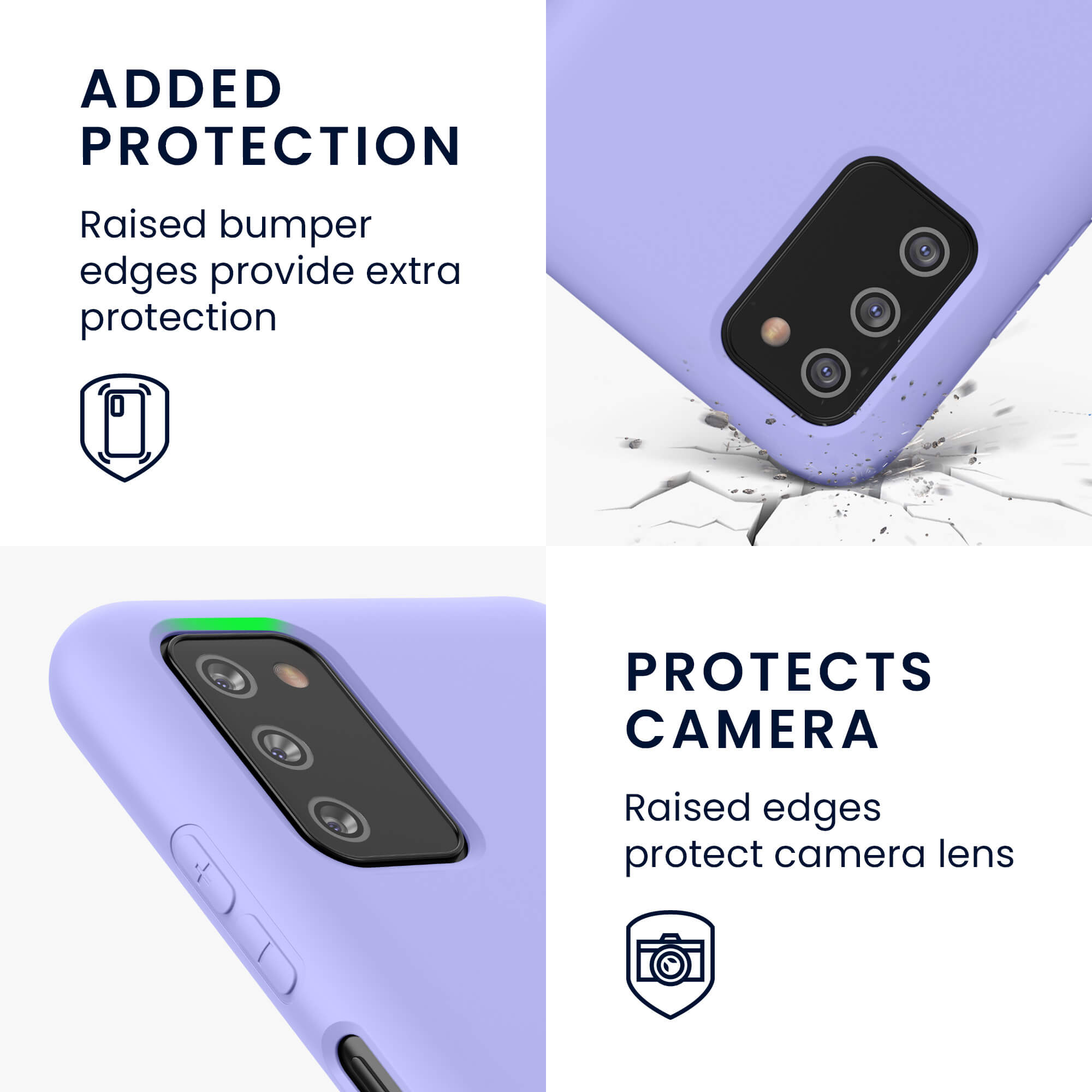 KW Samsung Galaxy A03s Θήκη Σιλικόνης Rubber TPU - Lavender - 57566.108