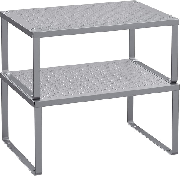 Songmics Σετ με 2 Μεταλλικά Ράφια για τον Πάγκο - Silver - KCS01SV