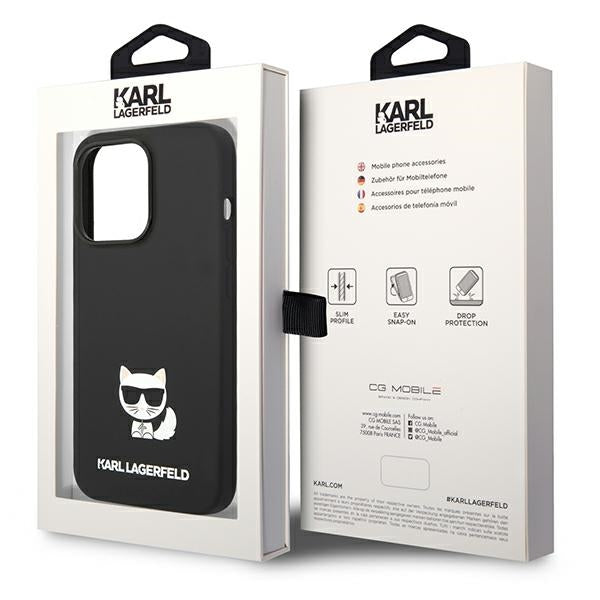 Karl Lagerfeld iPhone 14 Pro Max Silicone Choupette Body Θήκη Σιλικόνης - Black - KLHCP14XSLCTBK