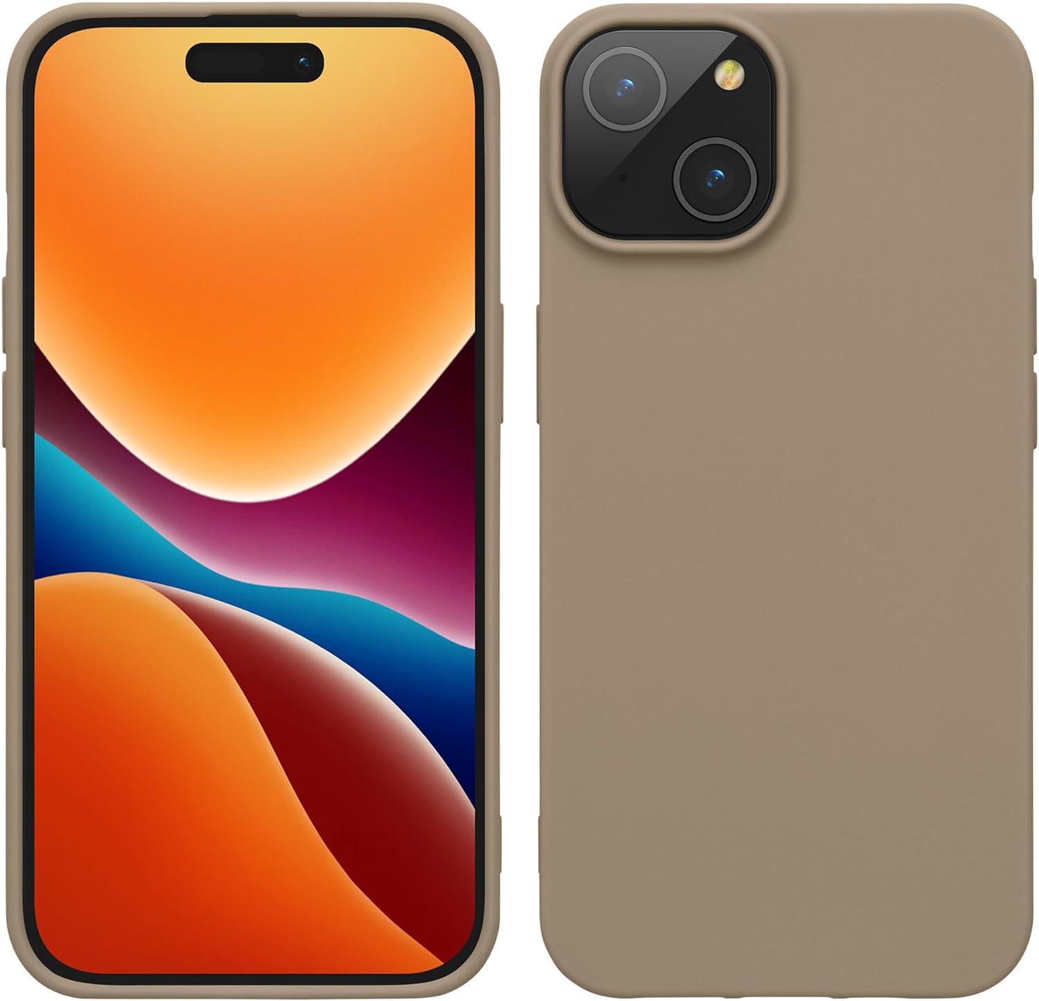 KW iPhone 15 Λεπτή Θήκη Σιλικόνης TPU - Beige Matte - 61957.96