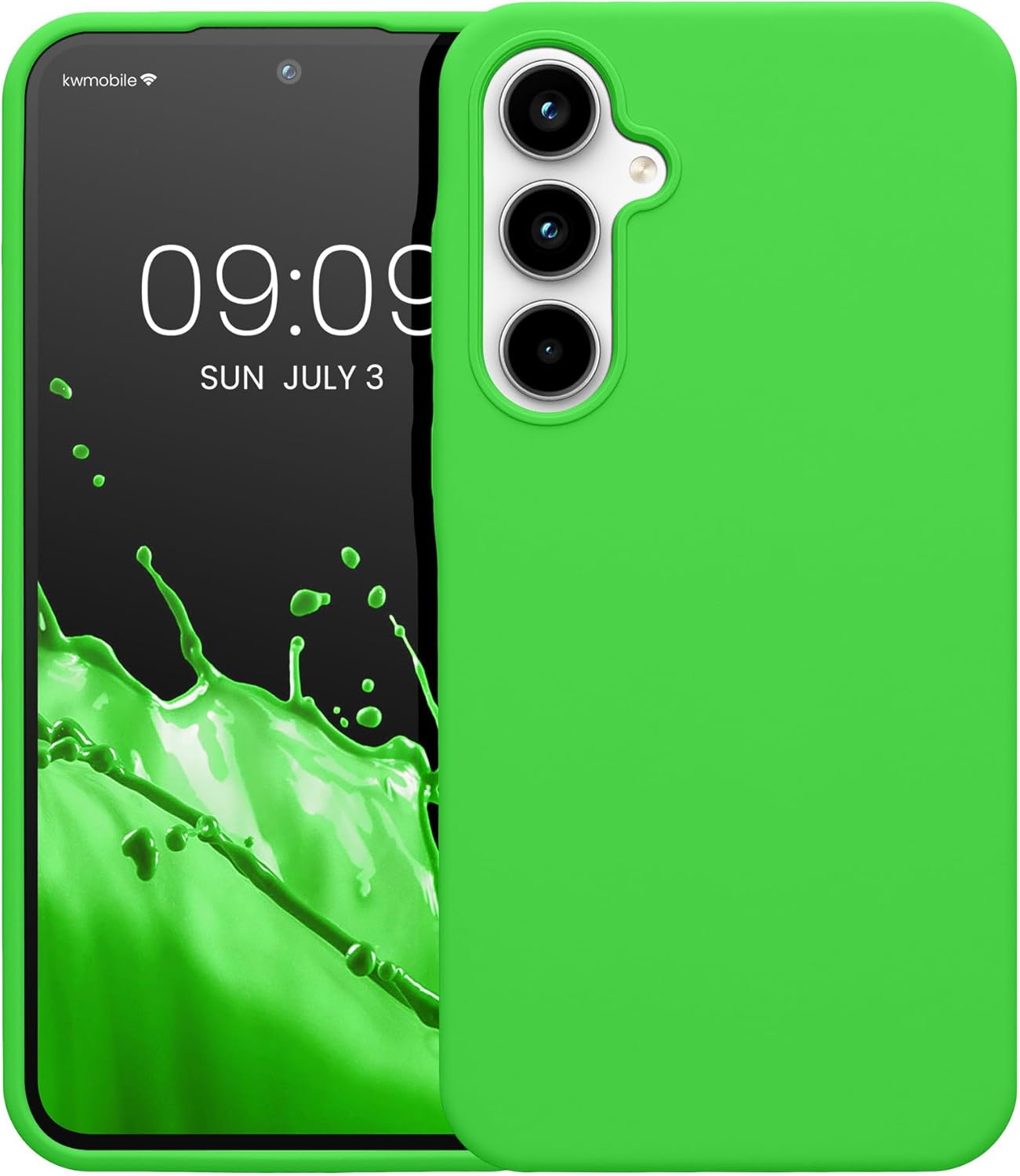 KW Samsung Galaxy A35 5G Θήκη Σιλικόνης Rubberized TPU - Lime Green