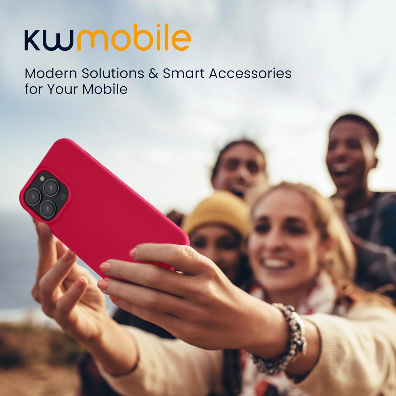 KW iPhone 15 Pro Λεπτή Θήκη Σιλικόνης TPU - Neon Pink - 61959.77