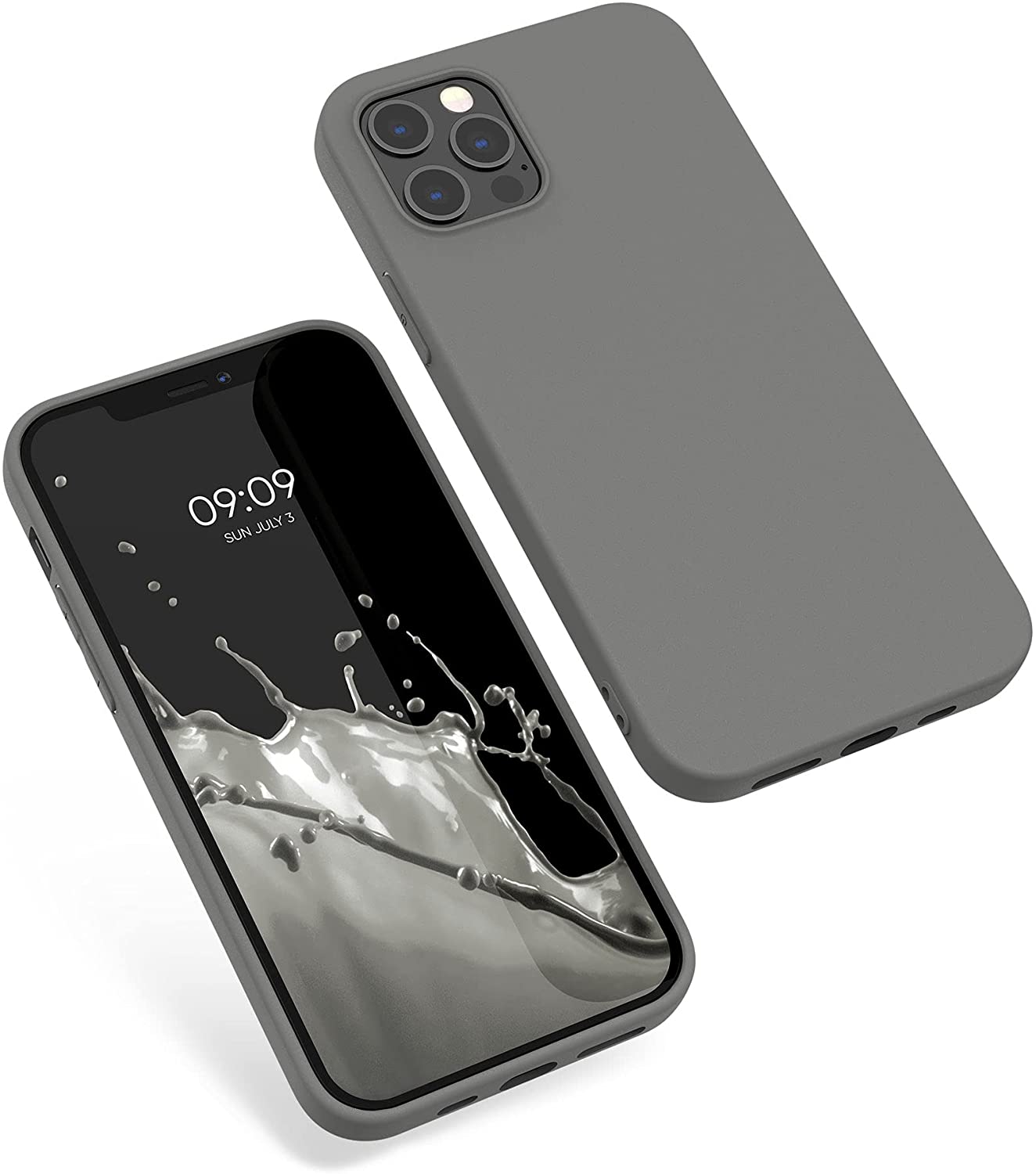 KW iPhone 12 Pro Max Θήκη Σιλικόνης TPU - Titanium Grey - 53940.155
