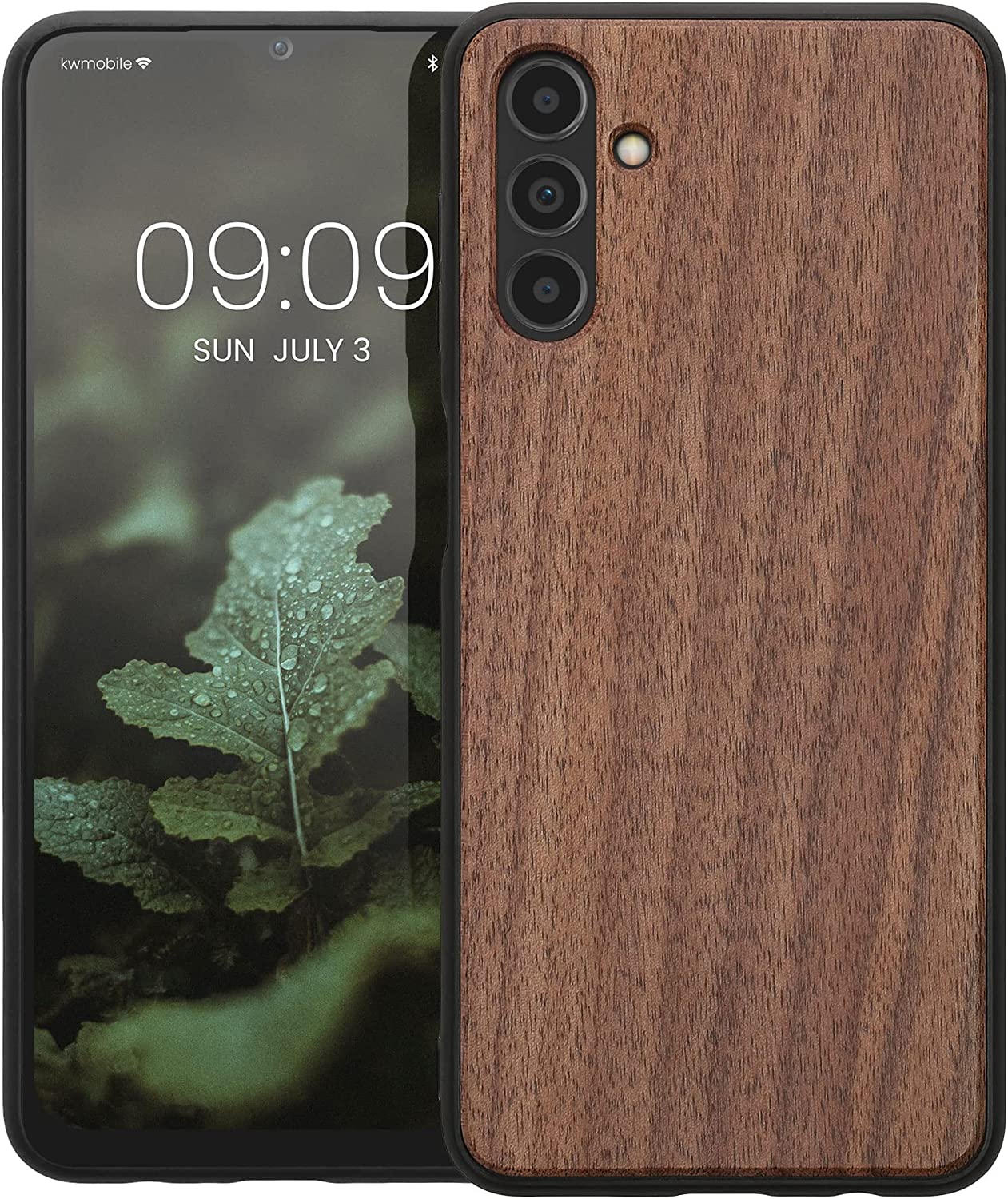 KW Samsung Galaxy A04s Θήκη από Φυσικό Ξύλο - Dark Brown - 60034.18